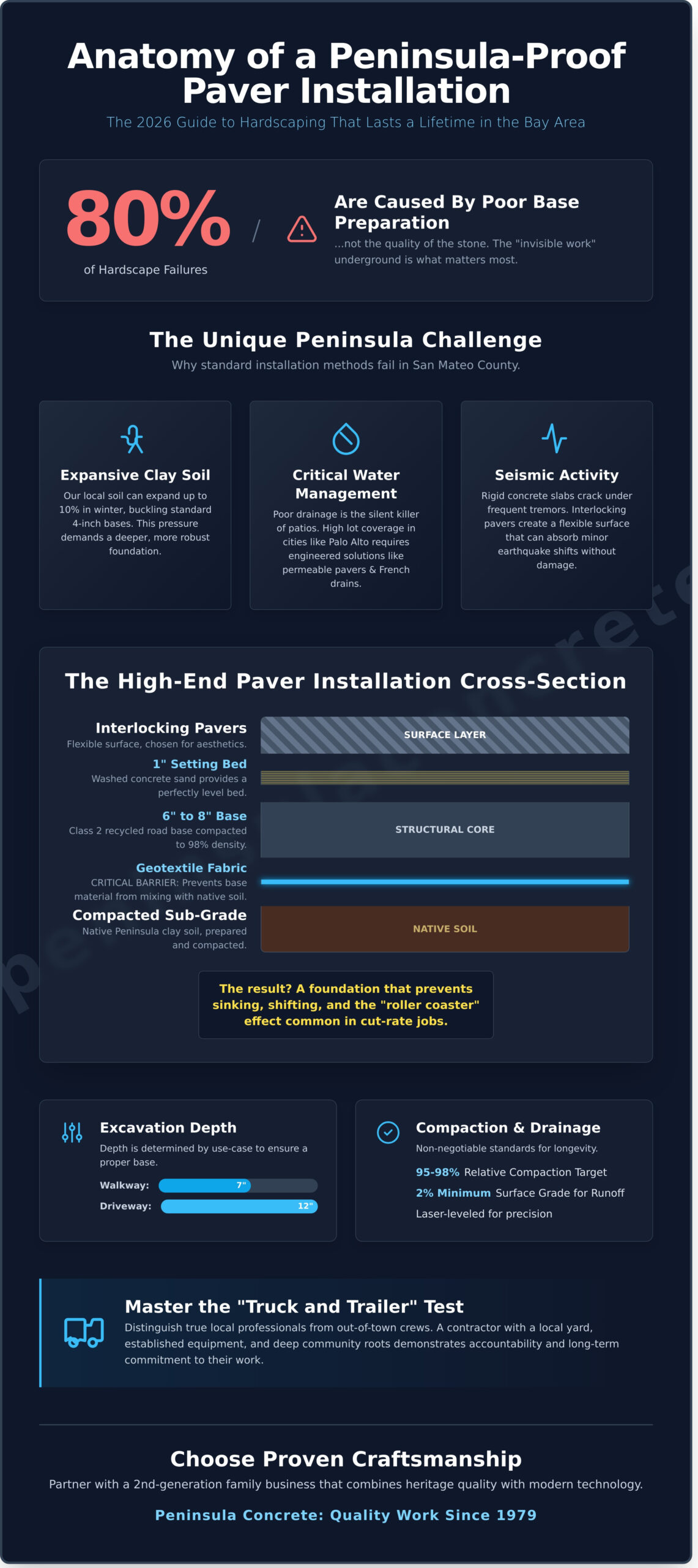 Best Paver Installers on the SF Peninsula: 2026 Guide to Quality Hardscaping - Infographic