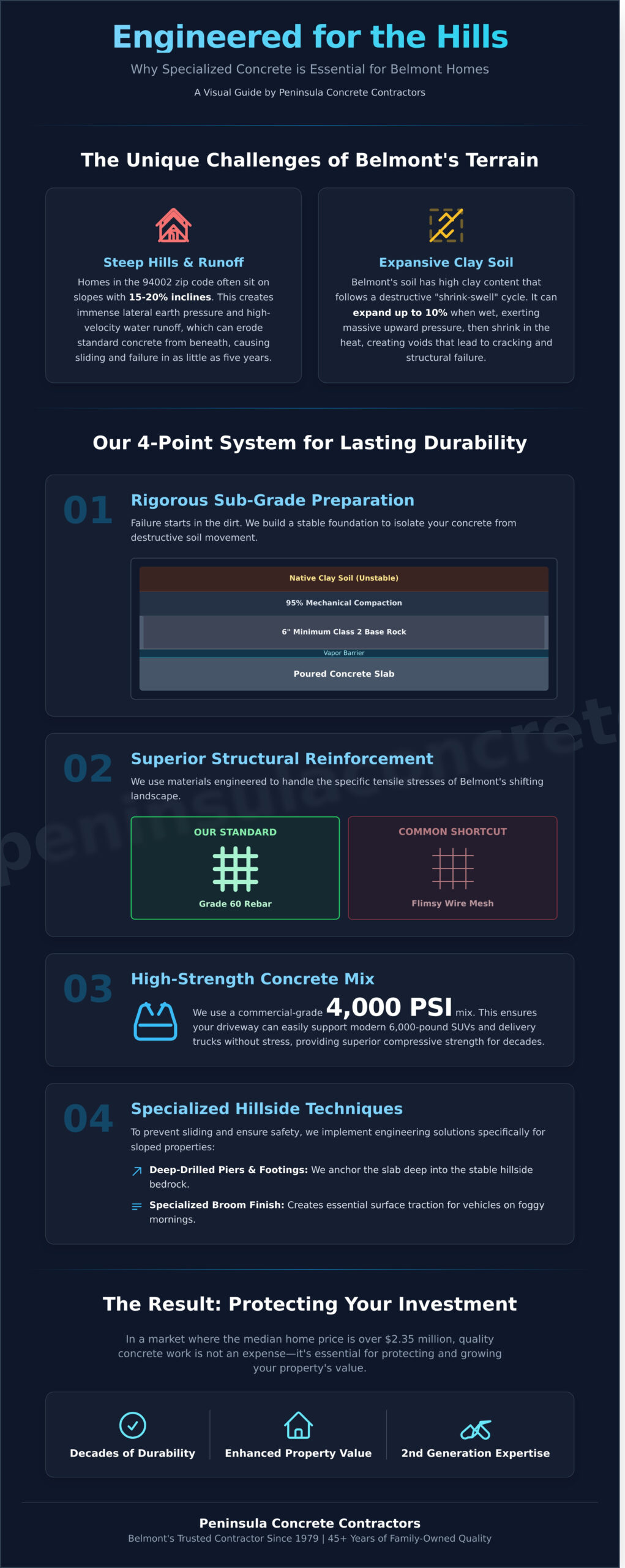 Expert Residential Concrete Services in Belmont, CA: Quality Work Since 1979 - Infographic