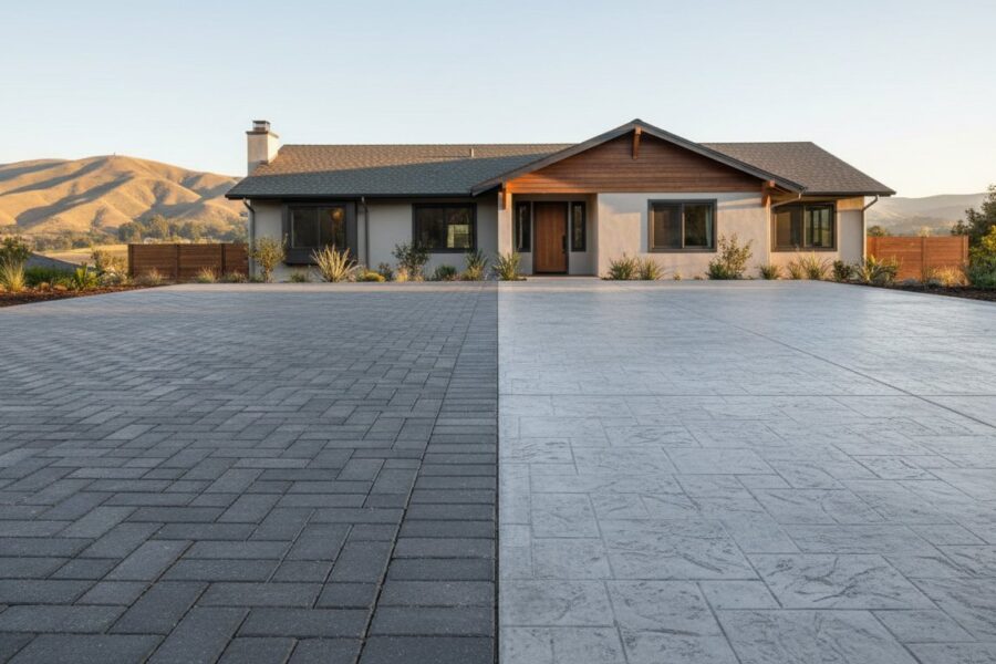 Interlocking Pavers vs. Stamped Concrete: The 2026 Bay Area Hardscape Guide
