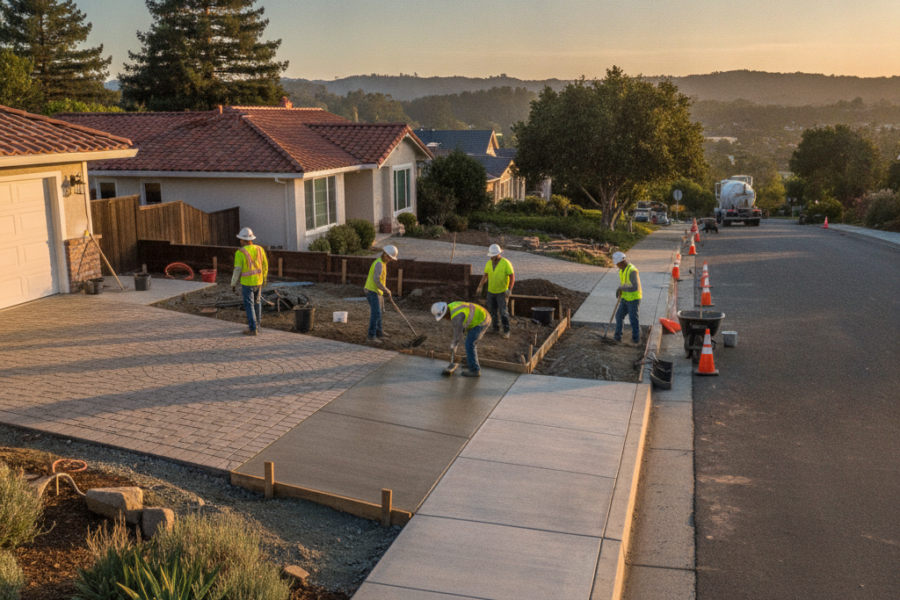 Concrete Driveway Approaches in Redwood City: What Changes When Your Driveway Meets the Street
