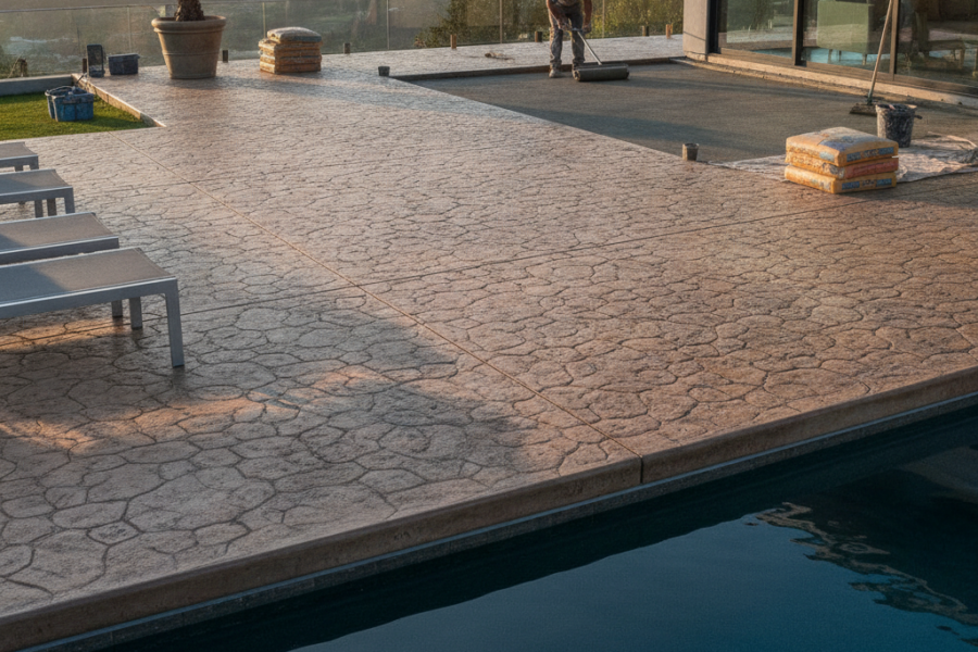 Stamped Concrete Pool Decks in Burlingame: What Homeowners Need to Know