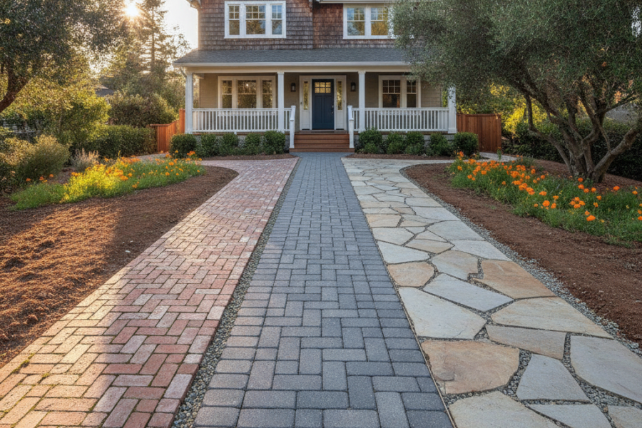 Brick Paver Walkways in San Mateo: How to Choose the Right Material for Your Home’s Entry Path