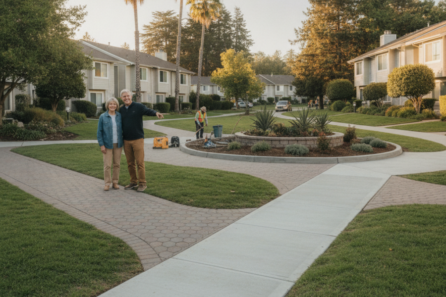 HOA Concrete Repair in Foster City: How Community Associations Manage Walkways, Curbs, and Common Area Hardscape